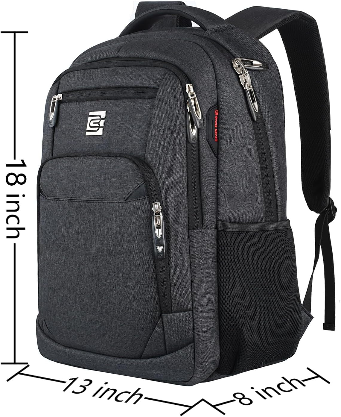 Laptop Backpack,Business Travel anti Theft Slim Durable Laptops Backpack,Water Resistant College Computer Bag for Women & Men Fits 15.6 Inch Laptop and Notebook - Black