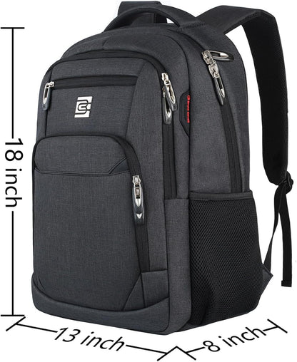 Laptop Backpack,Business Travel anti Theft Slim Durable Laptops Backpack,Water Resistant College Computer Bag for Women & Men Fits 15.6 Inch Laptop and Notebook - Black